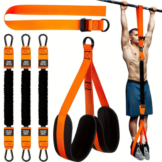 5 Pcs Pull-Up Assist Bands – Adjustable Resistance with Knee & Foot Support