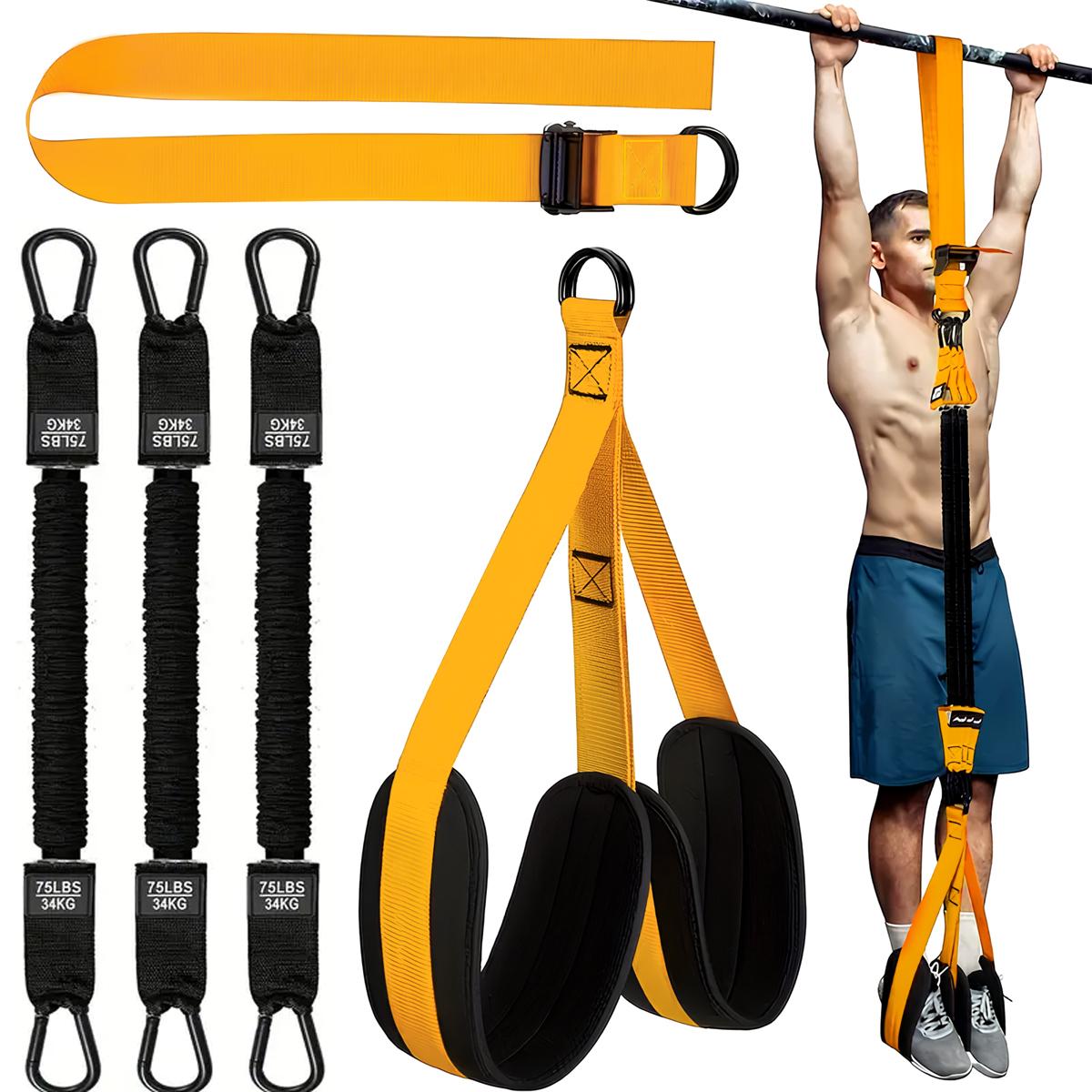 5 Pcs Pull-Up Assist Bands – Adjustable Resistance with Knee & Foot Support