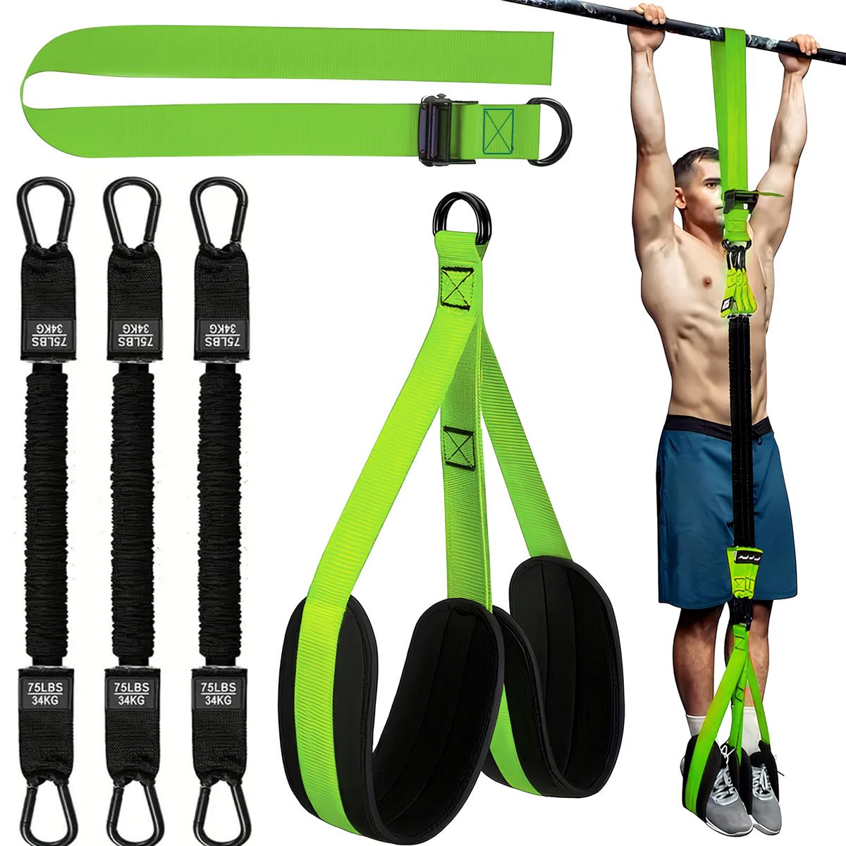 5 Pcs Pull-Up Assist Bands – Adjustable Resistance with Knee & Foot Support