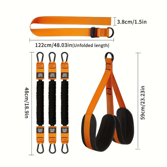 5 Pcs Pull-Up Assist Bands – Adjustable Resistance with Knee & Foot Support