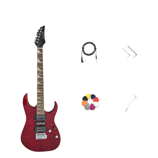 6-String Electric Guitar, 24 Frets, Dual Humbucker Pickups, Solid Body, Gradient Finish