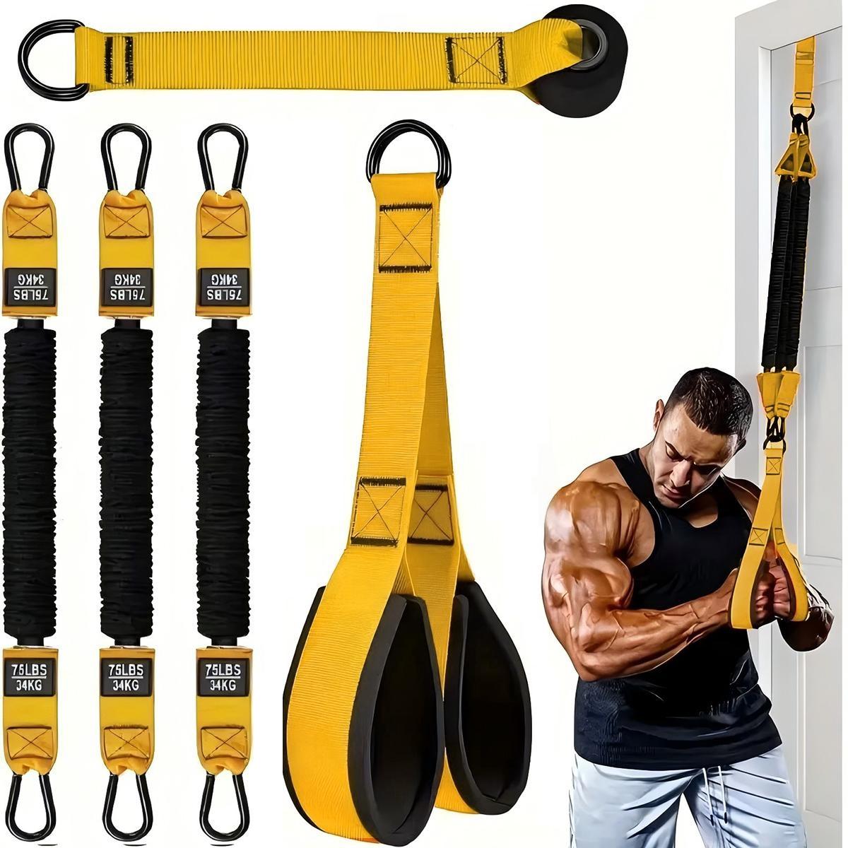Resistance Bands with Handles & Door Anchors – For Home Gym, Arms, Back, Shoulders, and Abs Sculpting         询问 ChatGPT