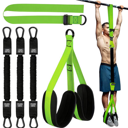5 Pcs Pull-Up Assist Bands – Adjustable Resistance with Knee & Foot Support