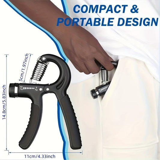 Adjustable Resistance Grip Strengthener with Counter – 11-220 Lbs (5-100 Kg) for Forearm Training         询问 ChatGPT