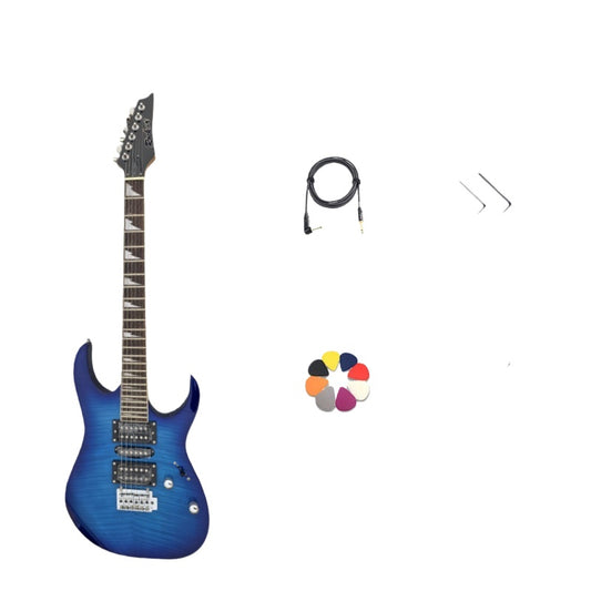 6-String Electric Guitar, 24 Frets, Dual Humbucker Pickups, Solid Body, Gradient Finish