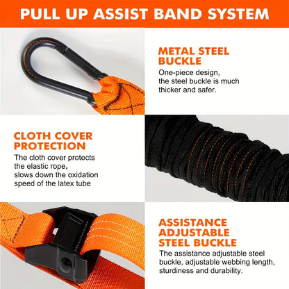 5 Pcs Pull-Up Assist Bands – Adjustable Resistance with Knee & Foot Support