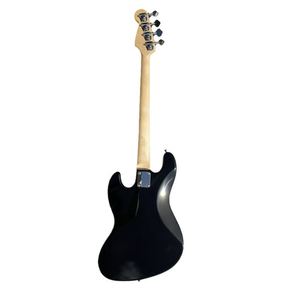 4-String Electric Bass Guitar with Rosewood Fingerboard, Black Finish