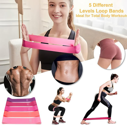 5 Pcs Resistance Bands – Hip Circle Bands for Glute Activation and Strength Training