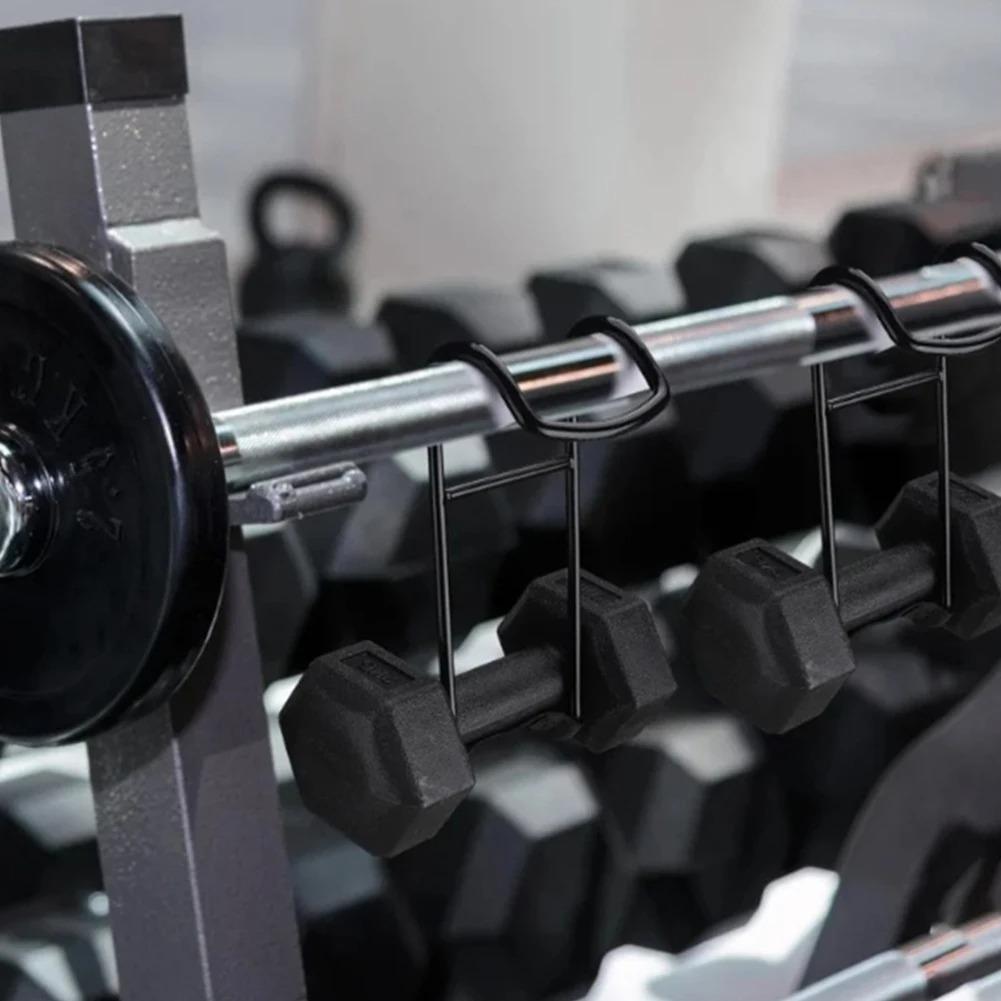 2 Pcs Dumbbell Spotter Hooks – Metal Attachment for Bench Press & Barbell, Dumbbell Rack Hanger